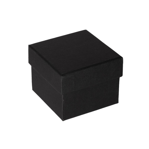 Plush Soft Faux Leather Ring Box 2.25" x 1.62" x 2.25"H (JLR3-BK)