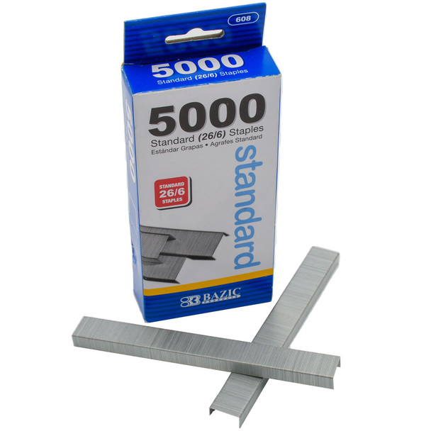 Standard (26/6) Staples 5,000 Count (EB-608)