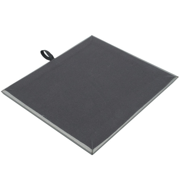 Half Size Standard Steel Grey Faux Leather Tray Insert Display Pad, 7 3/4” x 6 3/4”H (93-4L-W)