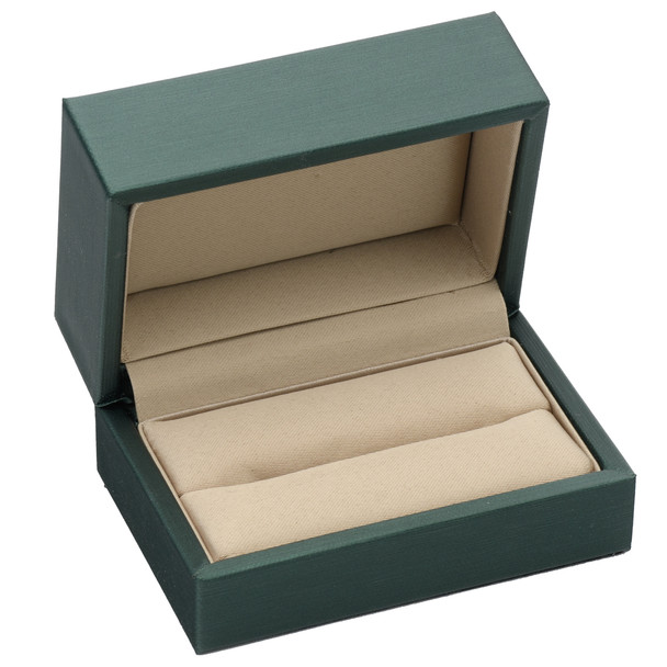 Oxford Green Luna Double Ring Box (ED316DR-DG)