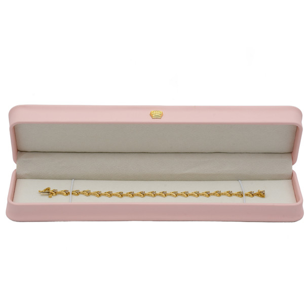 Soft Pink Faux Leather Bracelet Box (JAS15B-PK) *Price for 12pcs