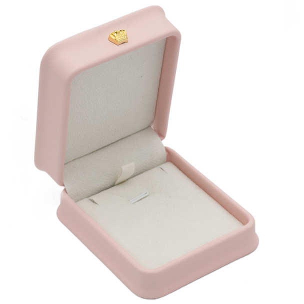 Soft Pink Faux Leather Pendant Box (JAS15P-PK) *Price for 12pcs