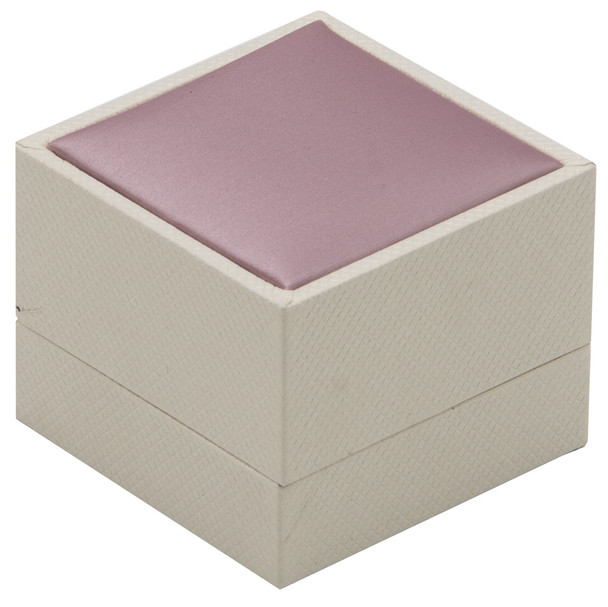 Earring Box with Paradiso and Lilac Pink Satin Finish 2" x 2" x 1.62"H