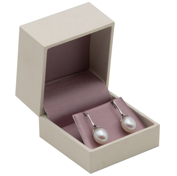 Earring Box with Paradiso and Lilac Pink Satin Finish 2" x 2" x 1.62"H