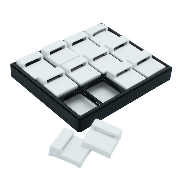 Lightweight Plastic Stackable Display Tray for Earrings and Studs