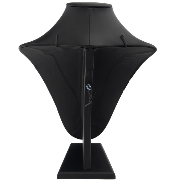 Padded Necklace Display Stand in Black Faux Leather_Available in Four Sizes