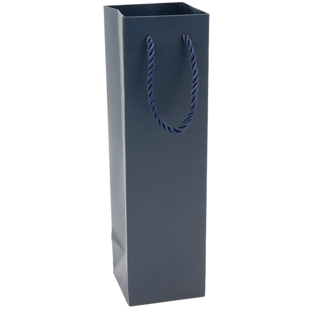 Paper Tote Gift Bag Navy Blue Color with Rope Handles - 20 Pieces per Pack - Choose a Size