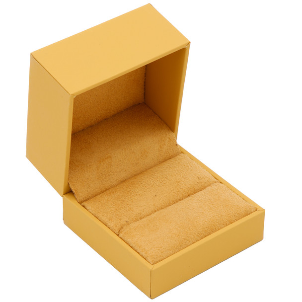 Ring Box Features a Suede Interior with Matching Butterscotch Colored Matte Exterior - 12pcs per pack