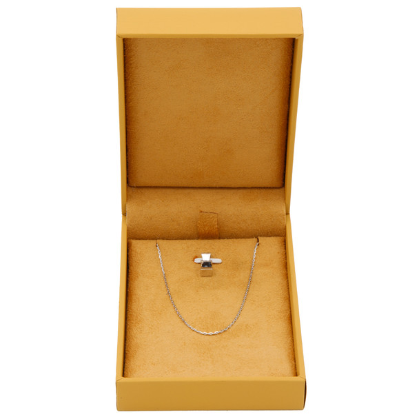 Earring Pendant Charm Box Features a Suede Interior with Matching Butterscotch Colored Matte Exterior - 12pcs per pack