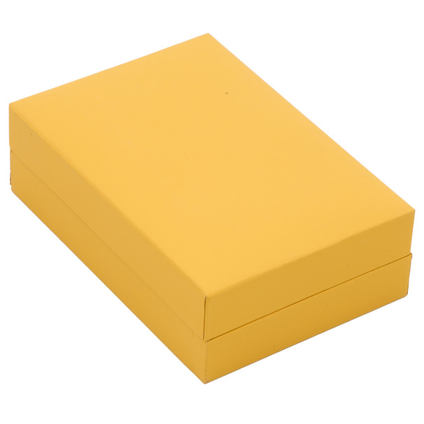 Earring Pendant Charm Box Features a Suede Interior with Matching Butterscotch Colored Matte Exterior - 12pcs per pack