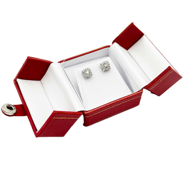 Cartier Style Earring Box ~ Wholesale Price Discount When You Buy 144pcs ~ Choose from Red or Black ~ 144pcs Per Case