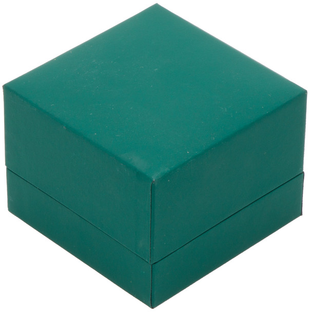 Ring Box Features an Emerald Suede Interior with Matching Green Matte Exterior - 12pcs per pack