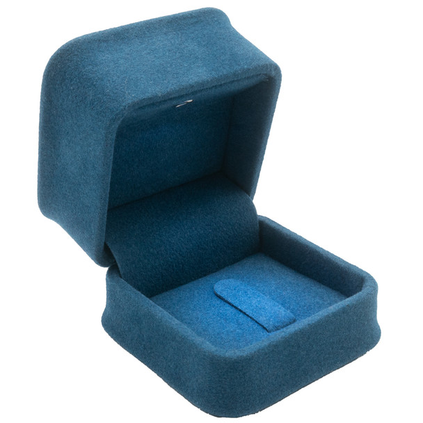 LED Lighted Ring Box with clip features a Plush Leatherette Exterior