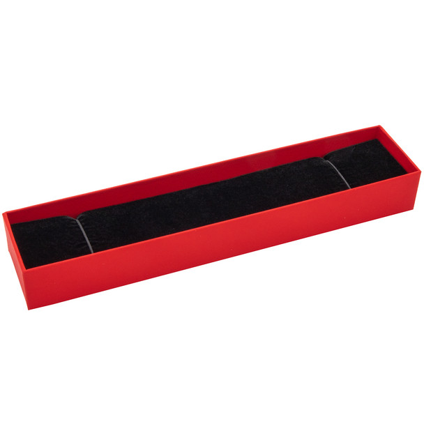 Red Premium Two Piece Bracelet Box with a Satin Bow Tie ~ 12 Pieces Per Pack