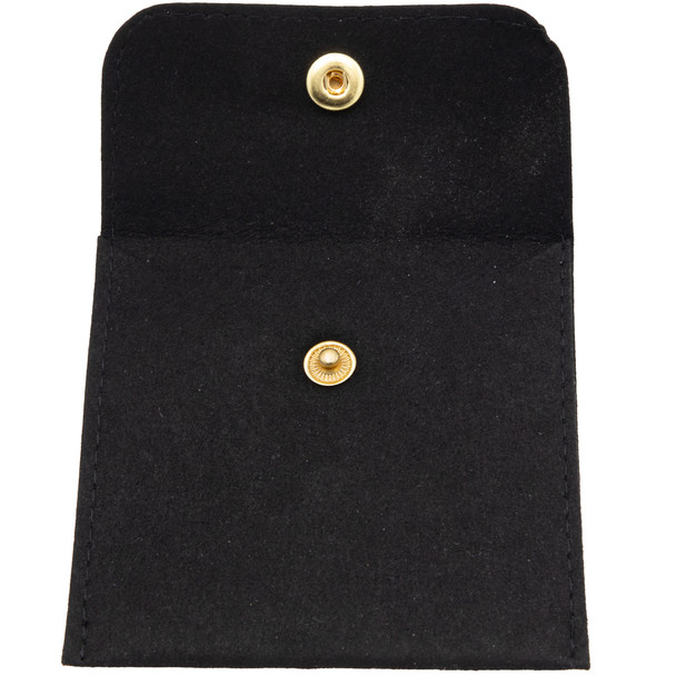 Jewelry Pouch with Snap Black Color - 10 pieces per pack