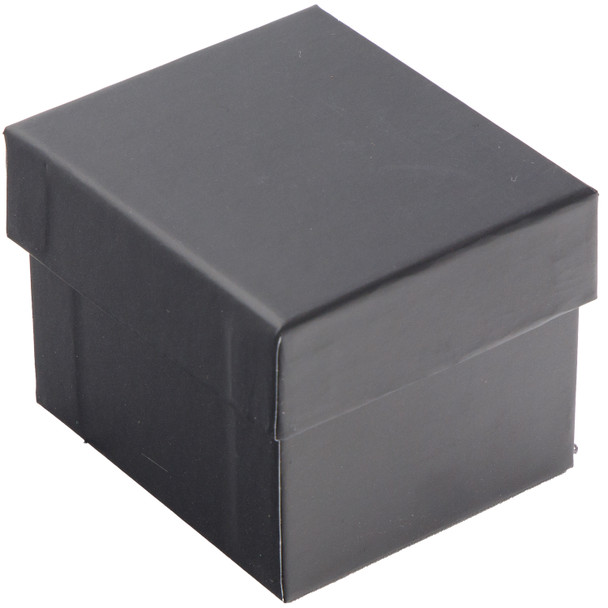 Black Luxury Leatherette Ring Box – Elegant Jewelry Gift Case for Engagement or Wedding Rings (RCR5-BK)