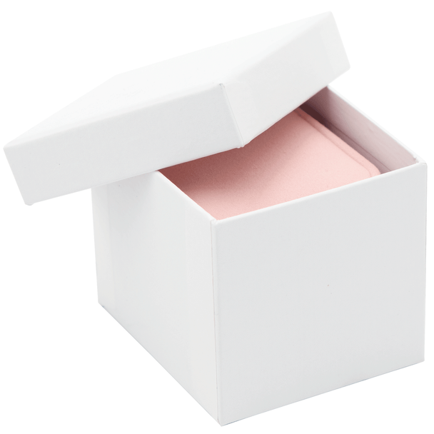 Blush Pink Luxury Ring Box – Soft Touch Microfiber Jewelry Box for Engagement and Wedding Rings - (RCR3-PK)