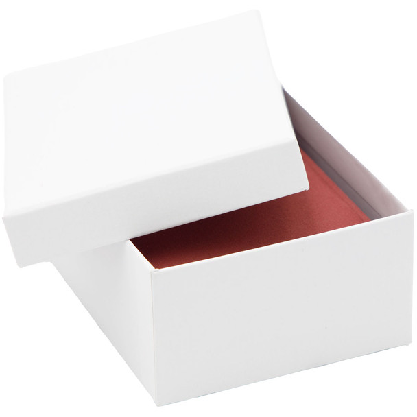 Dusty Red Rose Luxury Necklace and Pendant Box – Soft Touch Jewelry Box with Reversible Insert and Pendant Hook - (RCE9-RD)