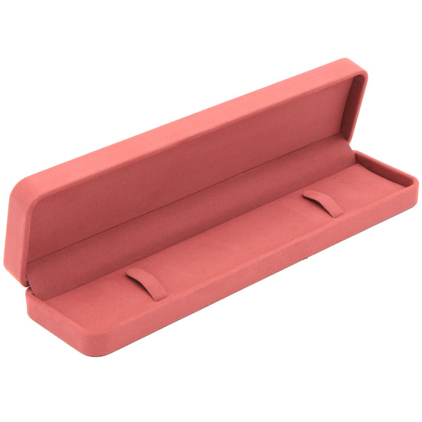 Dusty Red Rose Luxury Bracelet and Watch Box – Soft Touch Jewelry Gift Box for Bracelets and Watches - (RCB5-RD)