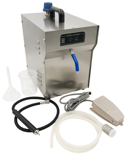 Professional Jewelry Steam Cleaner with Foot Pedal & Handheld Wand – High Pressure Jeweler Steamer (DS-800S/2P)