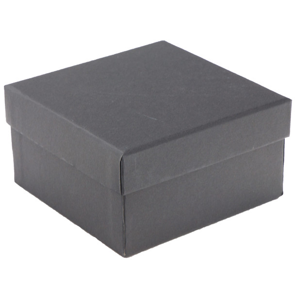 LED Lighted Black Faux Leather Pendant Jewelry Box – Illuminated Small Necklace & Charm Presentation Box with Black Outer Packer
