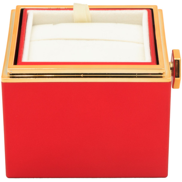 Rotating Rose Jewelry Box Gift Set with Velvet Insert, Outer Box & Matching Tote Bag