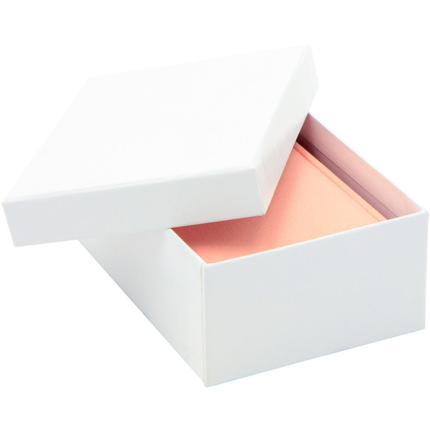 Blush Pink Luxury Microfiber Earring Jewelry Box with Outer Packer