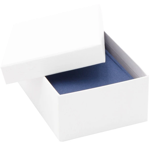 Matte Blue Luxury Microfiber Earring Jewelry Box with Outer Packer