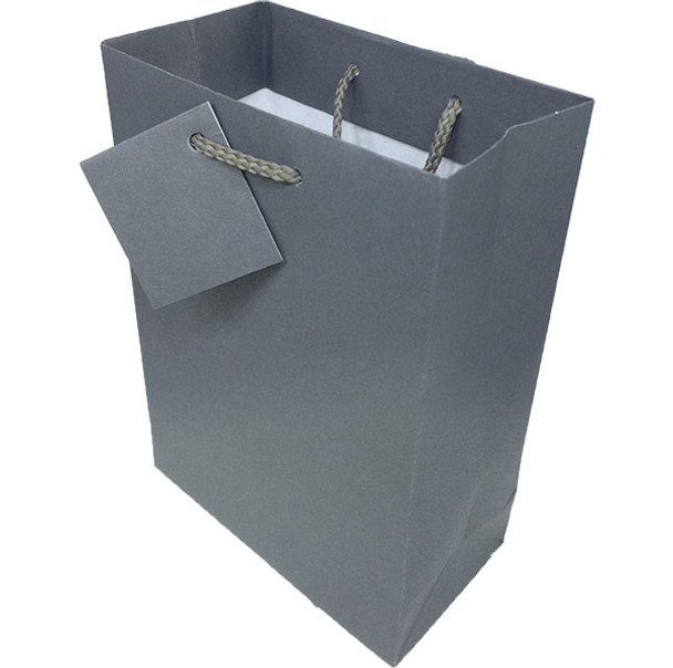 Matte Finish Grey Tote Bags,(Choose from various sizes), Price for 20 Pieces