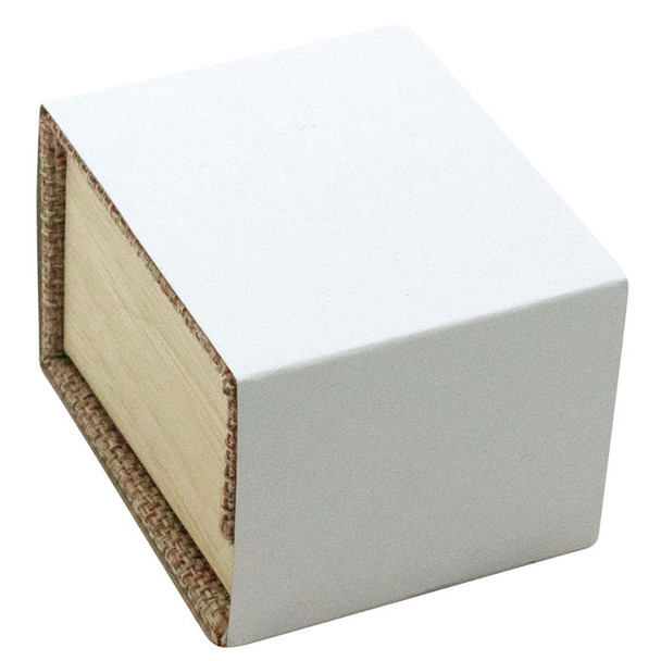 Burlap Magnetic Necklace Box 4.62" x 7.50" x 1.37"H (PJ7V-N3)