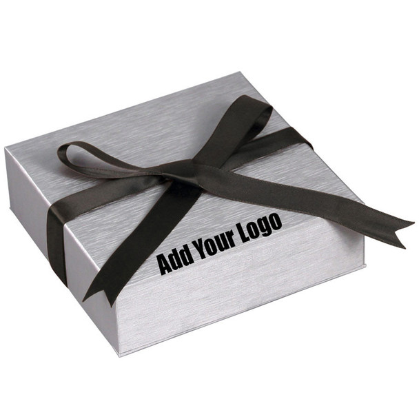 Steel Grey Necklace Box with Ribbon 6.4" X 6.12" X 1.87"H (PLN10-P22) *Price for 72pcs*