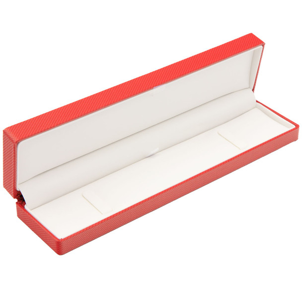 Red Bracelet Jewelry Box with Ribbon Packer – Elegant Tennis Bracelet Gift Box (JFB5-Color)