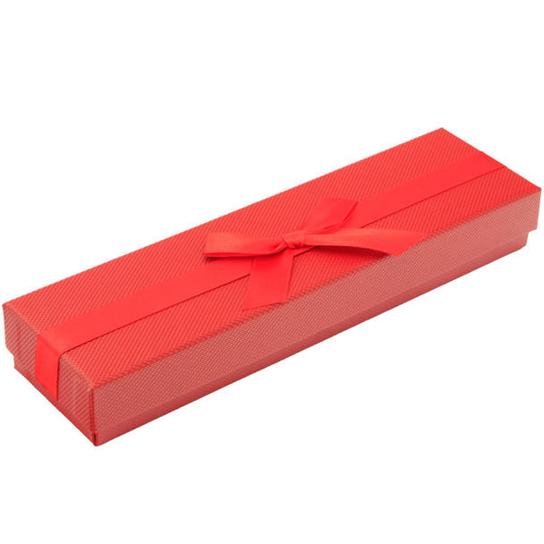Red Bracelet Jewelry Box with Ribbon Packer – Elegant Tennis Bracelet Gift Box (JFB5-Color)