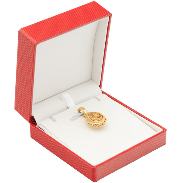 Premium Ribbon Earring Pendant Combination Box, Choose from various Colors. 3.25" x 3.5" x 1.5"H (JFC6-Color)