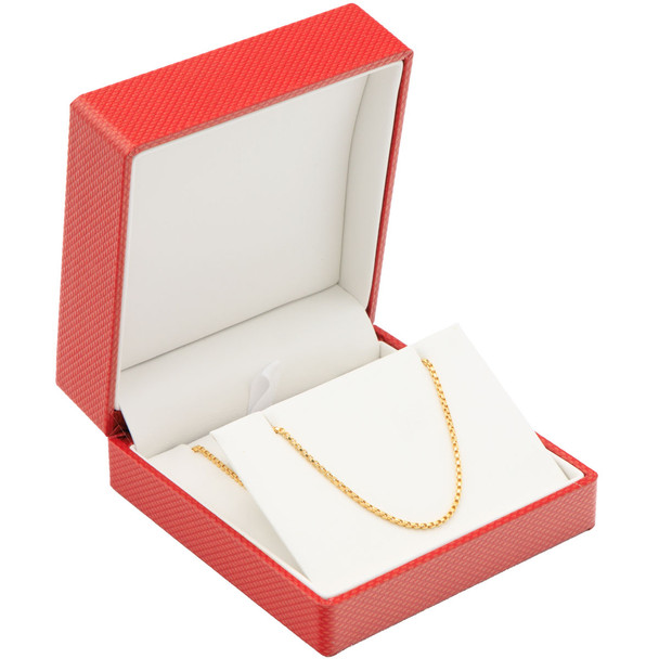 Premium Ribbon Earring Pendant Combination Box, Choose from various Colors. 3.25" x 3.5" x 1.5"H (JFC6-Color)