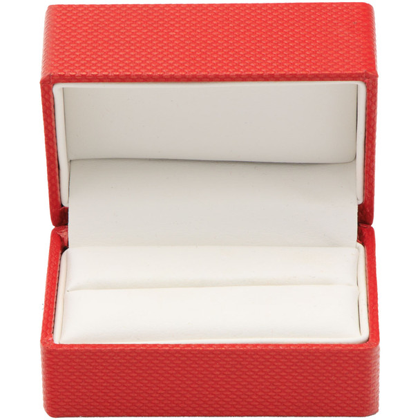 Red Double Ring Jewelry Box with Ribbon Packer – Elegant Double Ring Gift Box (JFR5-Color)