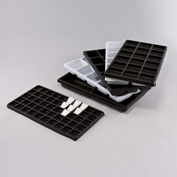 10-compartment Durable plastic tray Insert, 14 1/8"x 7 5/8"x 1 3/8"H,(Choose from various Color)