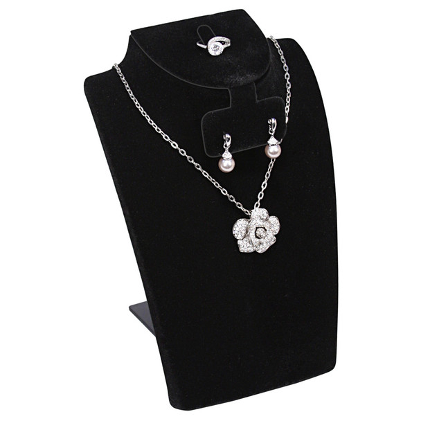 Combination Top Necklace Stand, 5 5/8" x 4 1/2" x 8 1/4"H,(Choose from various Color)