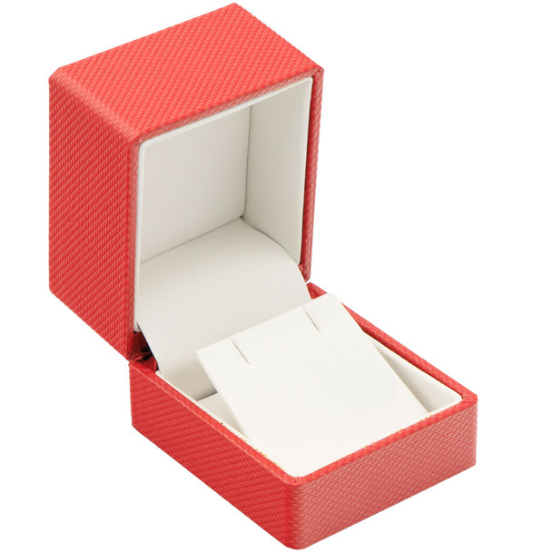 Red Earring Jewelry Box with Ribbon Packer – Elegant Earring Gift Box (JFE3-RD)