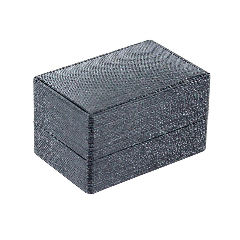 Premium Ribbon Double Ring Box grey 2 7 8 X 2 X 1 5 8 H Eds Box 