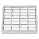 Stackable Earring Tray Available in White Leatherete or Steel Grey Leatherette   9” W x 7 1/4” D x 1 7/8” H