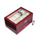 Glass Top Watch Case w/ Glossy Rosewood Exterior Holds 20 Watches, 11 5/8" x 8" x 6 1/2"H (CBW230-RW)