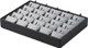 Steel Grey Faux Leather Stud Earring Display Tray for 25 Pairs with Stackable Beveled Base