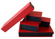Ring Box with Magnetic Flap Red Pebbled Finish 2.15" x 2.37" x 1.75"H (PJ3R-R41)