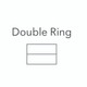 Matte Double Ring Box 2.3" x 2.5" x 1.37"H (KM5R-K25)