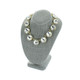 Necklace Display with Grey Linen Finish, 4” x 6 1/4” H , (ND-1896N-N21)