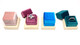 Square Assorted Mini Velvet Ring Boxes 1.25" x 1.25" x 1.25"H (JS12R-H90)--Price per 12pcs