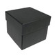 Meridian Black Wood Ring Box 2.87" x  2.87" x 2"H (WKR3-BK)