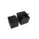 Lighted Ring Box with Sleek Black Finish and Ribboned Packer Included