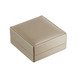 Premium Luna Bronze Faux Leather Pendant / Earring Box, 3.25" x 3.5" x 1.5"H